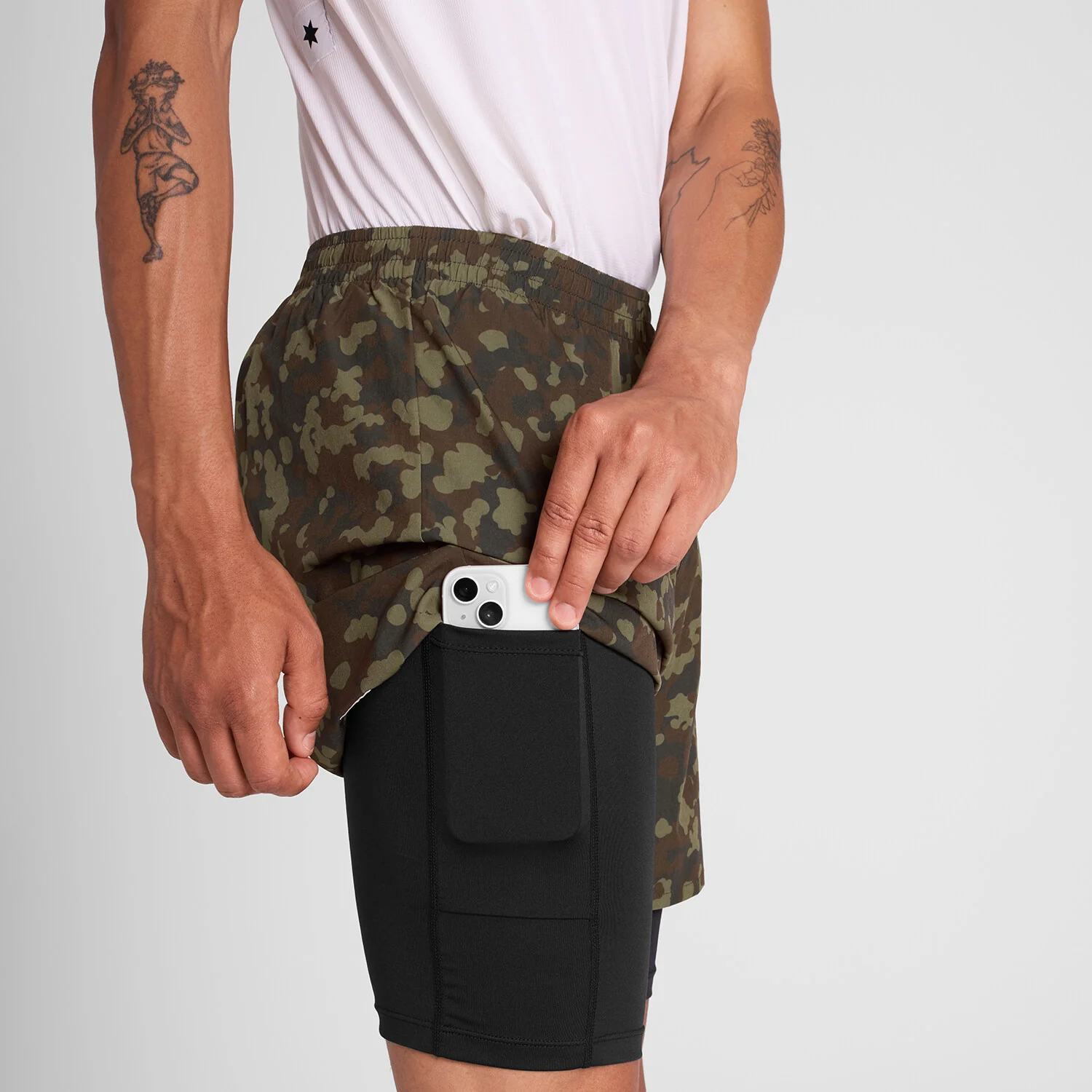 Camo Pace 2 in 1 Shorts 5'' - Image 5