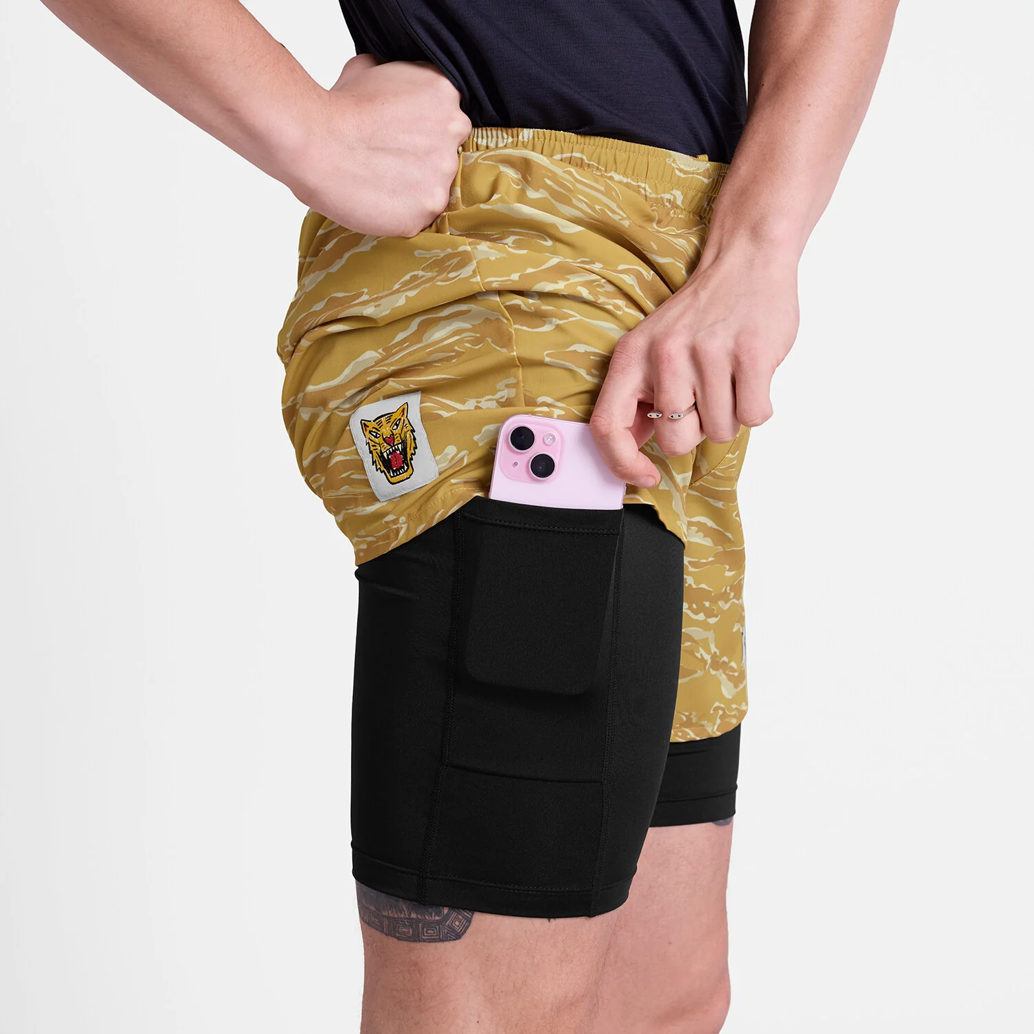Tiger Pace 2 in 1 Shorts 5'' - Image 3